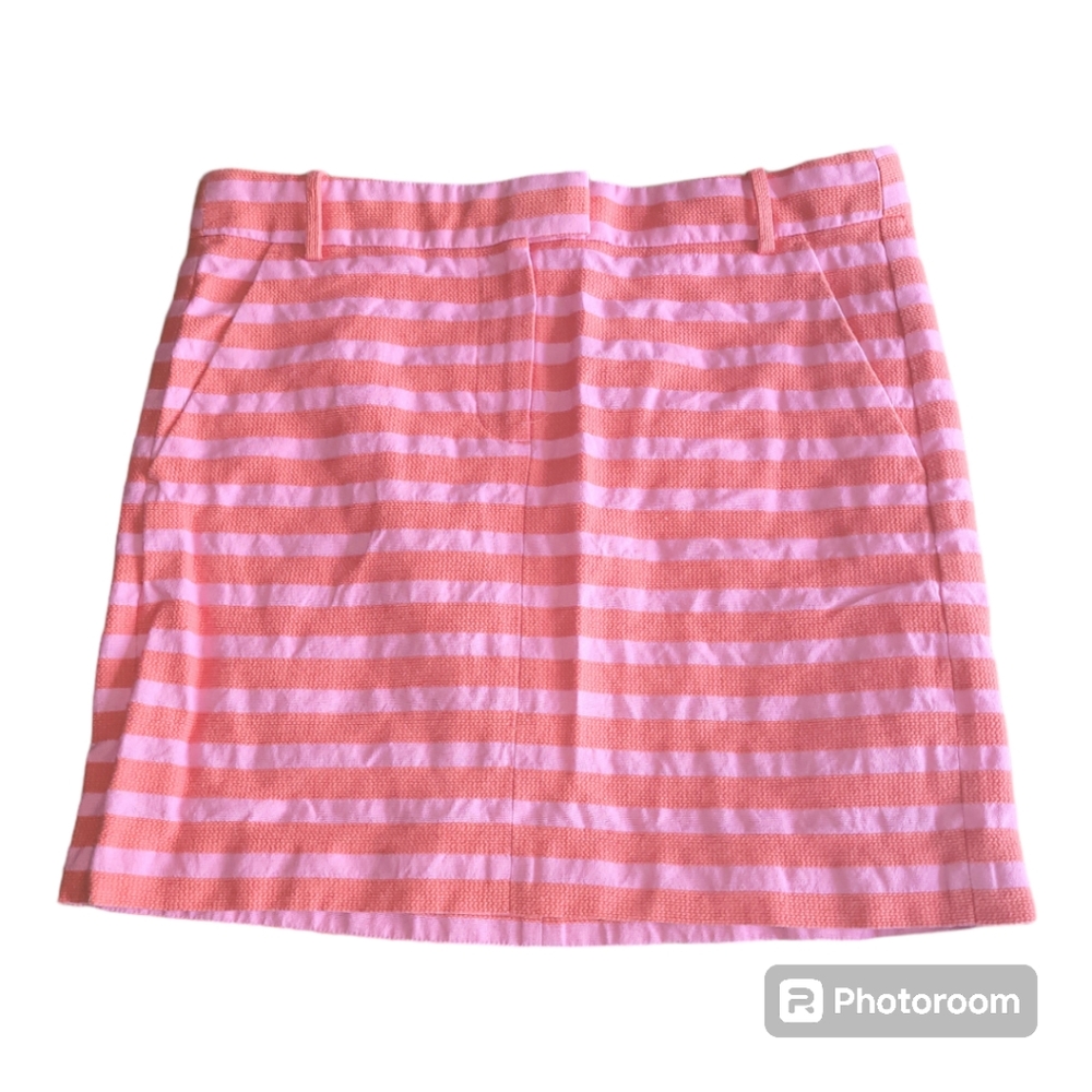 🌟3 For $15 SALE🌟 J. Crew Postcard Pink & Orange Textured Striped Mini Skirt